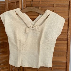 Vintage Blouse, off-white brocade.